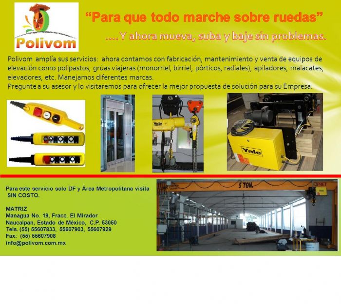 GRUAS VIAJERAS / POLIPASTOS